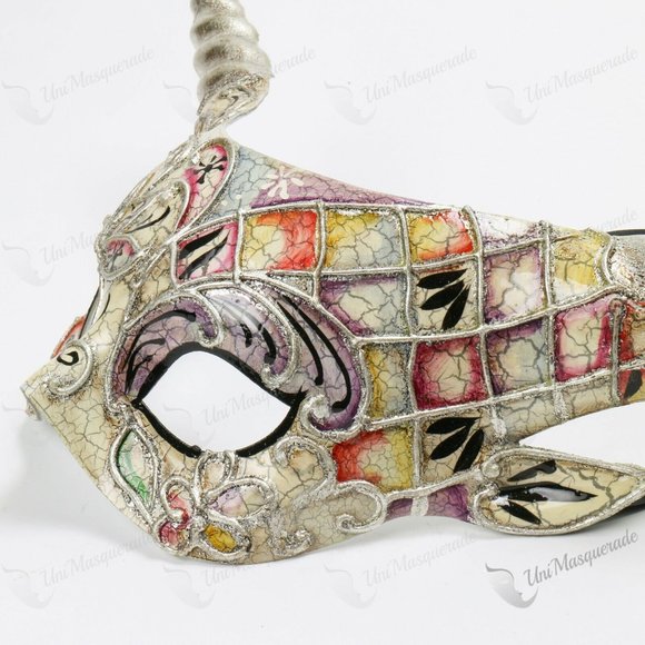 SilverDevil Horn Sexy Venetian Ancient Style Mask - Picture 5 of 5